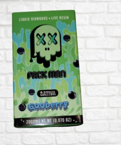 Packman Gooberry 2g disposables for sale in stock now! Experience the ultimate Sativa journey with our sleek, potent, and easy-to-use vapes. Enjoy the distinctive sweet berry flavor and uplifting effects. Perfect for on-the-go creativity and focus. Shop now to elevate your day!"
